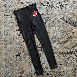 Black Faux Leather Leggings